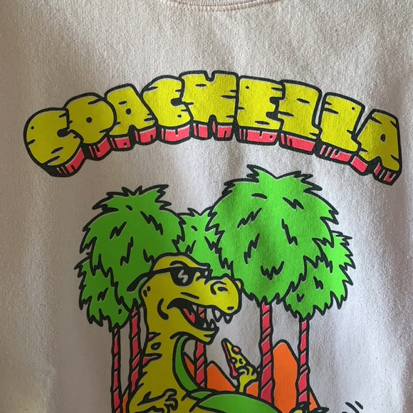 Coachella Valley Music Festival Dinosaur Pizza Crewneck M 2017 - Picture 3 of 8